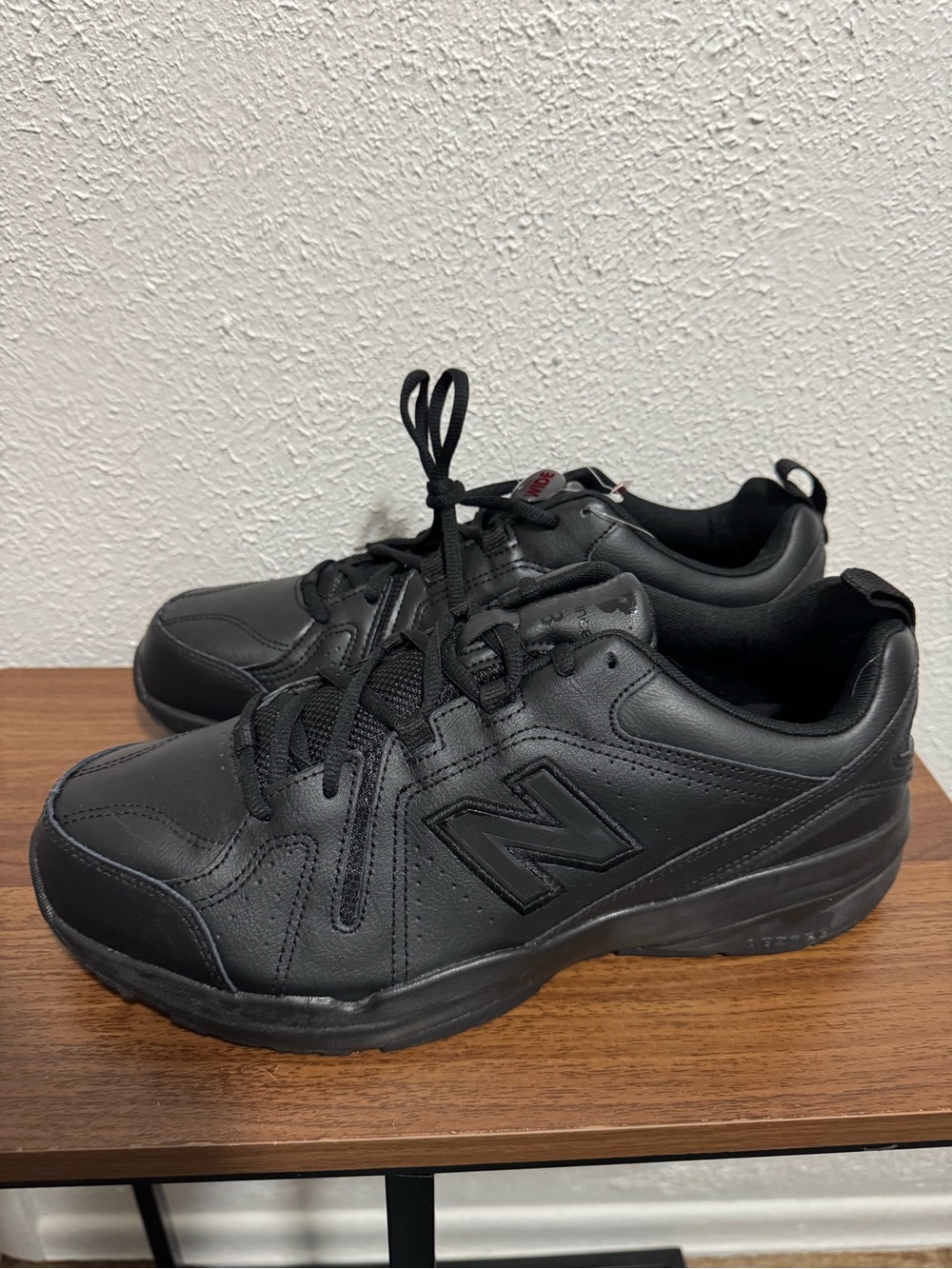 New Balance 608v5 Men's Black Leather Sneakers
